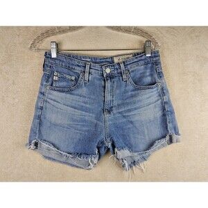 Adriano Goldschmied The Hailey Ex-boyfriend Roll Up Denim Jean Shorts Size 27R